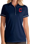 Cleveland Indians Womens Antigua Salute Polo Shirt - Navy Blue