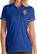 New York Mets Womens Antigua Salute Polo Shirt - Blue