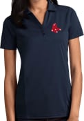 Boston Red Sox Womens Antigua Tribute Polo Shirt - Navy Blue