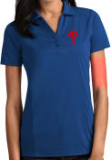 Philadelphia Phillies Womens Antigua Tribute Polo Shirt - Blue