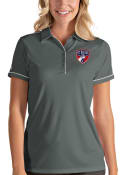 FC Dallas Womens Antigua Salute Polo Shirt - Grey