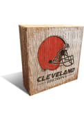Cleveland Browns Team Logo 6X6 Block Sign