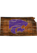 Purple K-State Wildcats 12 Mini Roadmap State Sign Sign