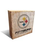 Pittsburgh Steelers Team Logo 6X6 Block Sign