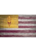 Arizona State Sun Devils Distressed Flag 11x19 Sign