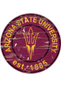 Arizona State Sun Devils Established Date Circle 24 Inch Sign