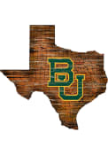 Baylor Bears Distressed State 24 Inch Sign