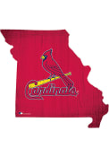 St Louis Cardinals State Shape Color Sign