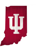 Indiana Hoosiers State Shape Color Sign