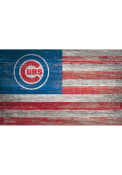 Chicago Cubs Distressed Flag 11x19 Sign
