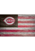 Cincinnati Reds Distressed Flag 11x19 Sign