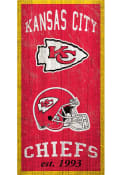 Kansas City Chiefs 6X12 Heritage Logos Sign