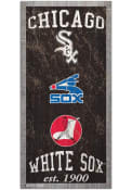 Chicago White Sox 6X12 Heritage Logos Sign