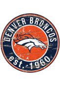 Denver Broncos Established Date Circle 24 Inch Sign