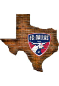 FC Dallas Distressed State 24 Inch Sign