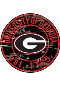 Georgia Bulldogs Established Date Circle 24 Inch Sign