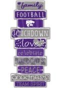 Grey K-State Wildcats Celebrations Stack 24 Inch Sign