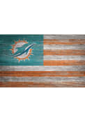 Miami Dolphins Distressed Flag 11x19 Sign