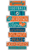 Miami Dolphins Celebrations Stack 24 Inch Sign