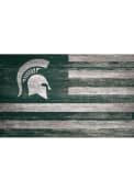Michigan State Spartans Distressed Flag 11x19 Sign