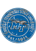 Middle Tennessee Blue Raiders Established Date Circle 24 Inch Sign
