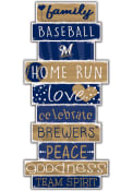 Milwaukee Brewers Celebrations Stack 24 Inch Sign