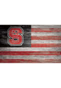 NC State Wolfpack Distressed Flag 11x19 Sign