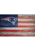 New England Patriots Distressed Flag 11x19 Sign