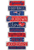 New England Patriots Celebrations Stack 24 Inch Sign