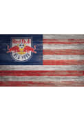 New York Red Bulls Distressed Flag 11x19 Sign
