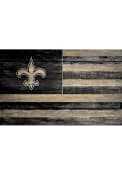 New Orleans Saints Distressed Flag 11x19 Sign