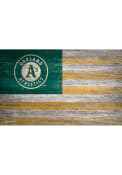 Oakland Athletics Distressed Flag 11x19 Sign