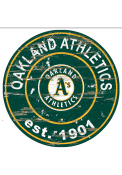 Oakland Athletics Established Date Circle 24 Inch Sign