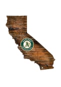 Oakland Athletics Distressed State 24 Inch Sign