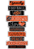 Oklahoma State Cowboys Celebrations Stack 24 Inch Sign