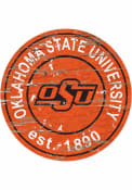 Oklahoma State Cowboys Established Date Circle 24 Inch Sign