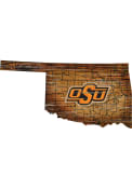 Oklahoma State Cowboys Distressed State 24 Inch Sign