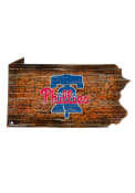 Philadelphia Phillies Distressed State 24 Inch Sign