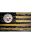 Pittsburgh Steelers Distressed Flag 11x19 Sign