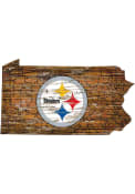 Pittsburgh Steelers Distressed State 24 Inch Sign