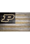 Purdue Boilermakers Distressed Flag 11x19 Sign