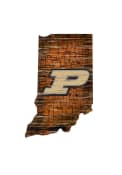 Purdue Boilermakers Distressed State 24 Inch Sign
