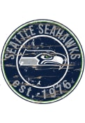 Seattle Seahawks Established Date Circle 24 Inch Sign
