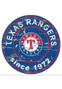 Texas Rangers Established Date Circle 24 Inch Sign