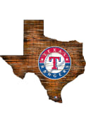 Texas Rangers Distressed State 24 Inch Sign