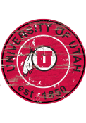 Utah Utes Established Date Circle 24 Inch Sign