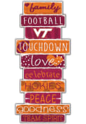 Virginia Tech Hokies Celebrations Stack 24 Inch Sign