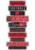 Wisconsin Badgers Celebrations Stack 24 Inch Sign