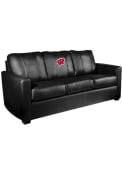 Wisconsin Badgers Faux Leather Sofa
