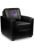 Black K-State Wildcats Faux Leather Club Desk Chair